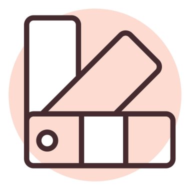 Renk örnekleri, illüstrasyon, beyaz arkaplan üzerindeki vektör yazdırılıyor.