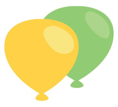 Aziz Patrick Günü balonları, illüstrasyon, beyaz arkaplanda vektör.