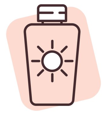 Yaz kremi, illüstrasyon, beyaz arkaplanda vektör.