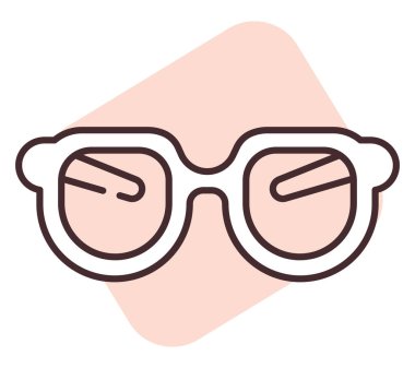 Yaz gözlüğü, illüstrasyon, beyaz arkaplan vektörü.