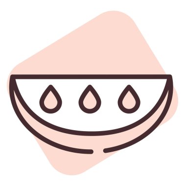 Yaz karpuzu, illüstrasyon, beyaz arkaplanda vektör.