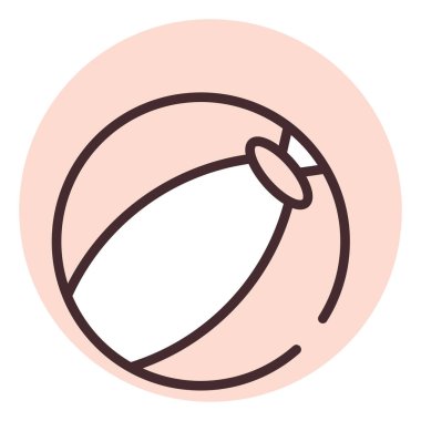 Yaz şişirilebilir top, illüstrasyon, beyaz arkaplanda vektör.