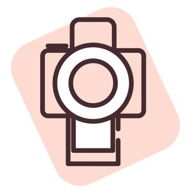 Yaz kamerası, illüstrasyon, beyaz arkaplan üzerindeki vektör.