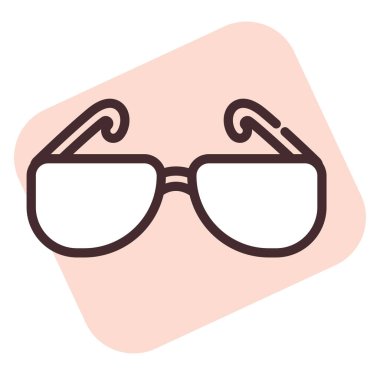 Yaz gözlüğü, illüstrasyon, beyaz arkaplanda vektör.