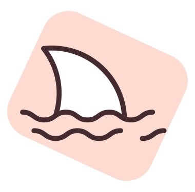 Yaz köpekbalığı, illüstrasyon, beyaz arka plan vektörü.