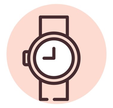 Kol saati, illüstrasyon, beyaz arka planda vektör.