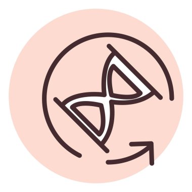 Kum saati, illüstrasyon, beyaz arkaplan üzerindeki vektör.