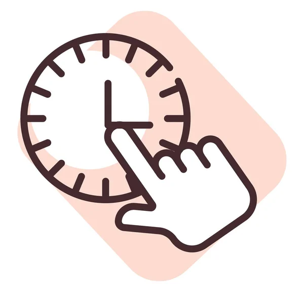 Réglage Temps Sur Horloge Illustration Vecteur Sur Fond Blanc — Image vectorielle