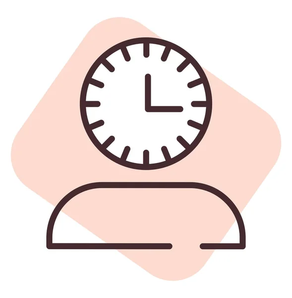 Reloj Tiempo Personal Ilustración Vector Sobre Fondo Blanco — Archivo Imágenes Vectoriales