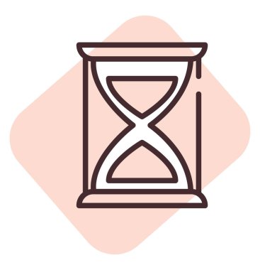 Kum saati, illüstrasyon, beyaz arkaplanda vektör.