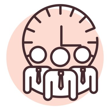 Zaman yönetimi, illüstrasyon, beyaz arkaplan üzerindeki vektör.