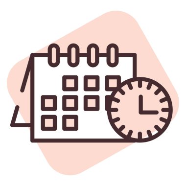 Olay zamanı, illüstrasyon, beyaz arkaplan üzerindeki vektör.