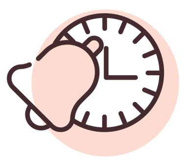 Bildirim süresi, illüstrasyon, beyaz arkaplan üzerindeki vektör.