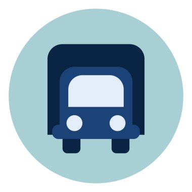 Mavi kamyon, illüstrasyon, beyaz arka plan üzerinde vektör.