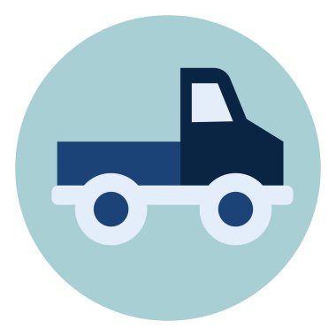 Mavi pikap, illüstrasyon, beyaz arkaplanda vektör.