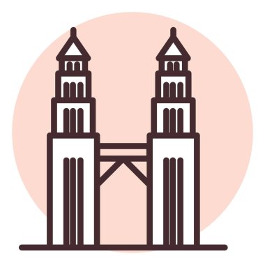 ABD 'ye seyahat, illüstrasyon, beyaz arkaplan üzerindeki vektör.