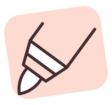 Ui kalın kalem, illüstrasyon, beyaz arkaplan üzerindeki vektör.