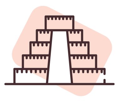 Meksika 'ya seyahat, illüstrasyon, beyaz arka planda vektör.