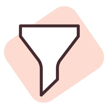 Beyaz arkaplanda UI filtresi, illüstrasyon, vektör.