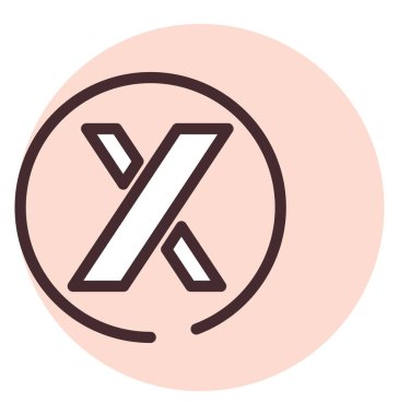 Ui iptal, illüstrasyon, beyaz arkaplan üzerindeki vektör.