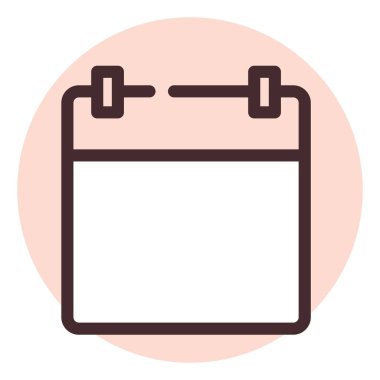 Ui takvimi, illüstrasyon, beyaz arkaplan üzerindeki vektör.