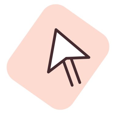 UI İmleci, illüstrasyon, beyaz arkaplan üzerindeki vektör.