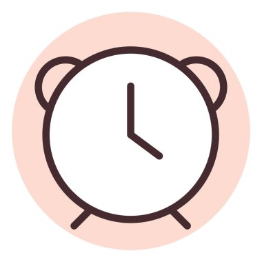 UI alarm saati, illüstrasyon, beyaz arkaplan üzerindeki vektör.