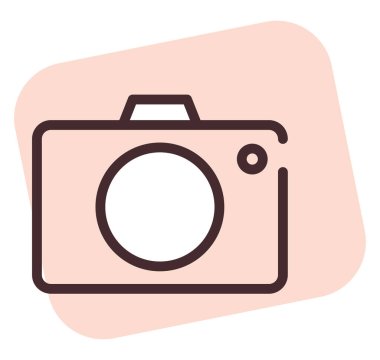 Ui kamera, illüstrasyon, beyaz arkaplan üzerindeki vektör.