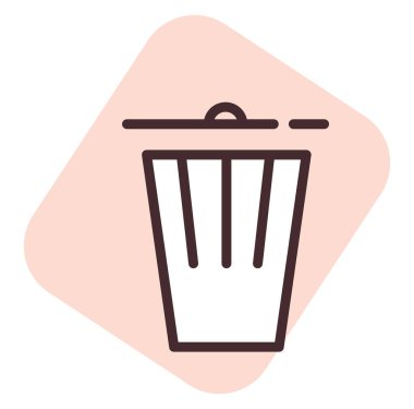 Beyaz arkaplan üzerindeki UI silme, illüstrasyon, vektör.