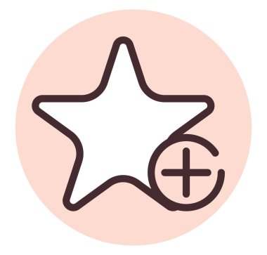 UI beyaz arkaplan üzerinde favori, illüstrasyon, vektör ekler.