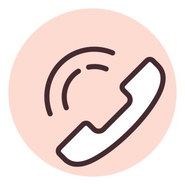 Ui telefon, illüstrasyon, beyaz arkaplan üzerindeki vektör.