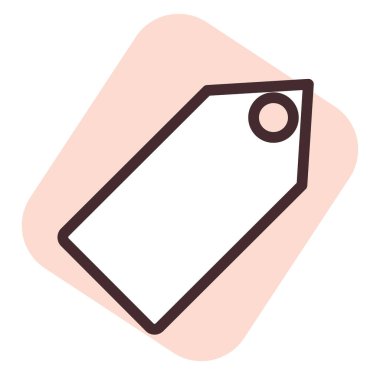 Beyaz arkaplanda UI etiketi, illüstrasyon, vektör.