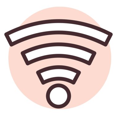 Beyaz arkaplanda UI Wi-Fi bağlantısı, illüstrasyon, vektör.