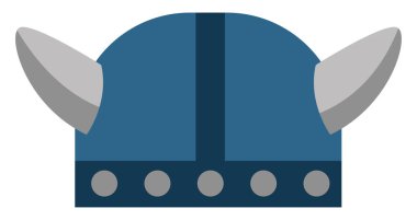 Viking ortaçağ miğferi, illüstrasyon, beyaz arka plan vektörü.