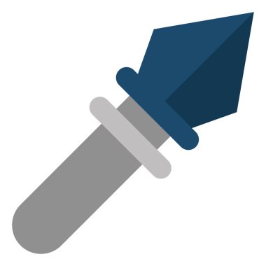 Viking mızrağı, illüstrasyon, beyaz arkaplan üzerindeki vektör.