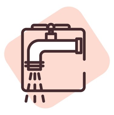 Uyarı işareti su, illüstrasyon, beyaz arkaplan üzerindeki vektör.