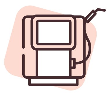 Benzin, illüstrasyon ve beyaz arkaplan üzerindeki vektör uyarısı yok.