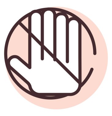 Uyarı işareti durdurma, illüstrasyon, beyaz arkaplan üzerindeki vektör.