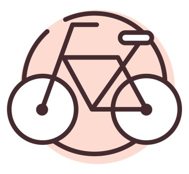 Uyarı işareti bisiklet yolu, illüstrasyon, beyaz arkaplan üzerindeki vektör.