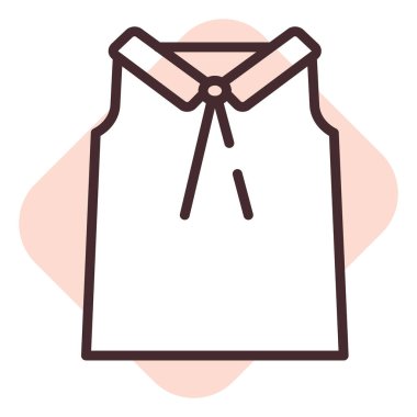 Kadın bluzu, illüstrasyon, beyaz arkaplan vektörü.