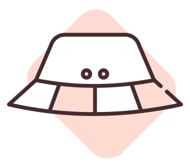 Şapka, illüstrasyon, beyaz arka planda vektör.