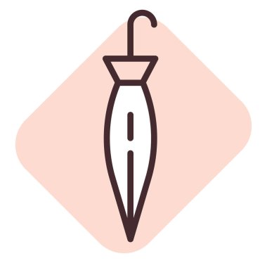 Beyaz arka planda şemsiye, illüstrasyon, vektör.