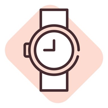 Saat, illüstrasyon, beyaz arkaplan üzerindeki vektör.