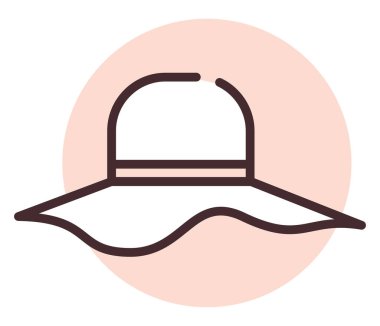 Şapka giyimi, illüstrasyon, beyaz arkaplan üzerindeki vektör.