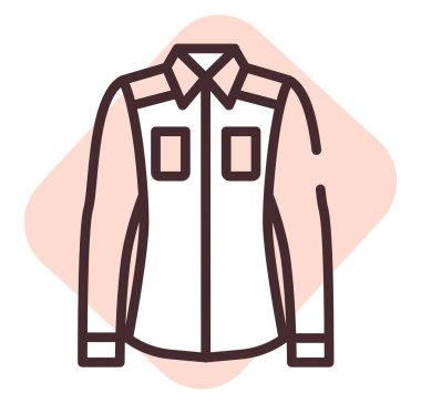 Erkek gömleği, illüstrasyon, beyaz arkaplan vektörü.