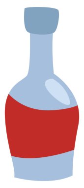 Şarap şişesi, illüstrasyon, beyaz arkaplan vektörü.