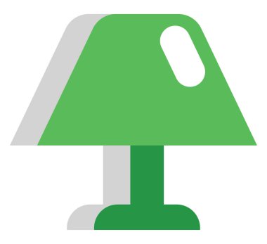 Otel yeşil lamba, illüstrasyon, beyaz arka planda vektör..