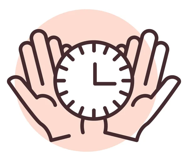 Gagnez Temps Horloge Illustration Vecteur Sur Fond Blanc — Image vectorielle