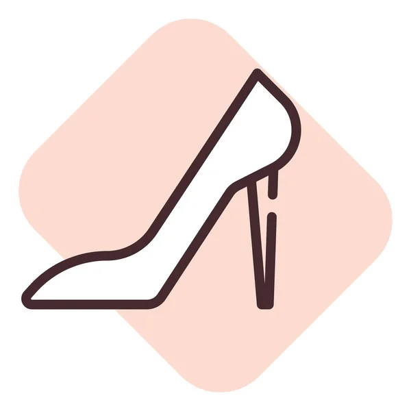 Sapatos Senhora Ilustração Vetor Sobre Fundo Branco — Vetor de Stock