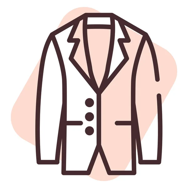 Coat Clothes Illustration Vector White Background — Stock Vector